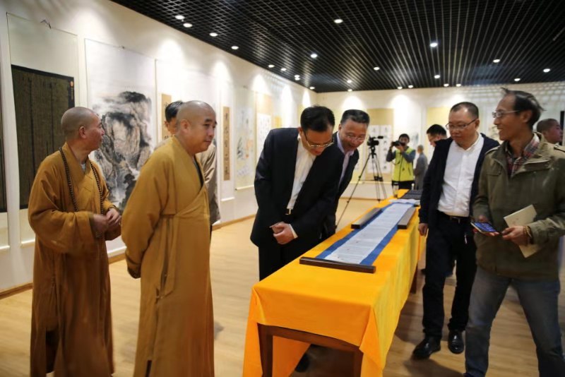 温州雁荡山能仁寺为庆祝中华人民共和国七十周年庆典举办书画联展(图4)