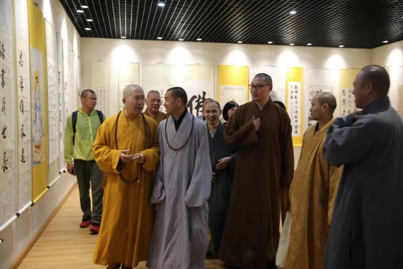 温州雁荡山能仁寺为庆祝中华人民共和国七十周年庆典举办书画联展(图5)