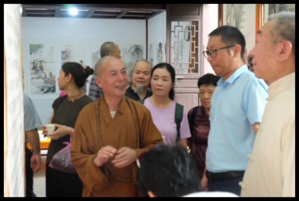 温州雁荡山能仁寺为庆祝建国70周年华诞举办书画展(图6)